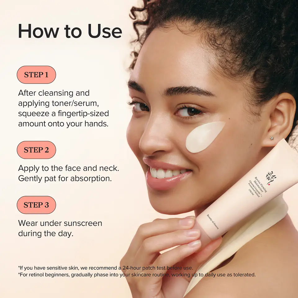  Revive Firming Moisturizer (Beauty of Joseon)  -60 ml Crema antiedad con ginseng, baba de caracol, retinol y péptidos 5