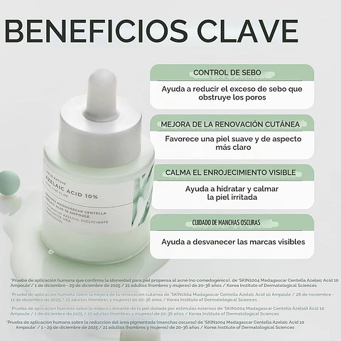 Lab in Nature Azelaic Acid 10% Ampoule (SKIN1004) -30ml Serum anti imperfeciones y rojeces con 10% de ácido azelaico