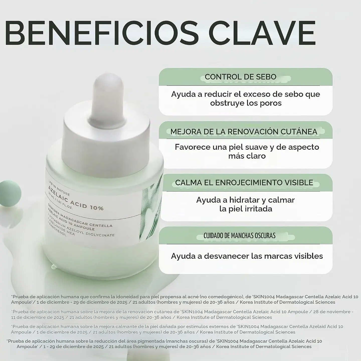 Lab in Nature Azelaic Acid 10% Ampoule (SKIN1004) -30ml Serum anti imperfeciones y rojeces con 10% de ácido azelaico 2