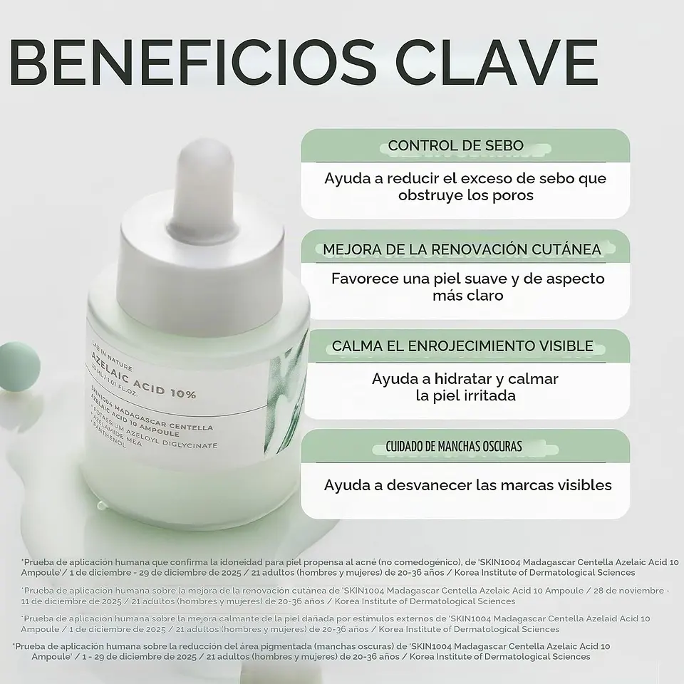 Lab in Nature Azelaic Acid 10% Ampoule (SKIN1004) -30ml Serum anti imperfeciones y rojeces con 10% de ácido azelaico 2
