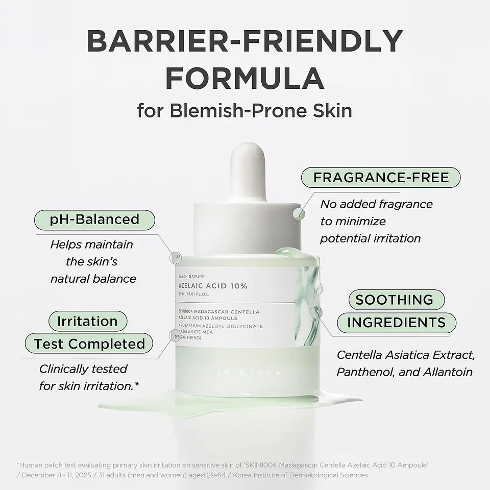 Lab in Nature Azelaic Acid 10% Ampoule (SKIN1004) -30ml Serum anti imperfeciones y rojeces con 10% de ácido azelaico 7