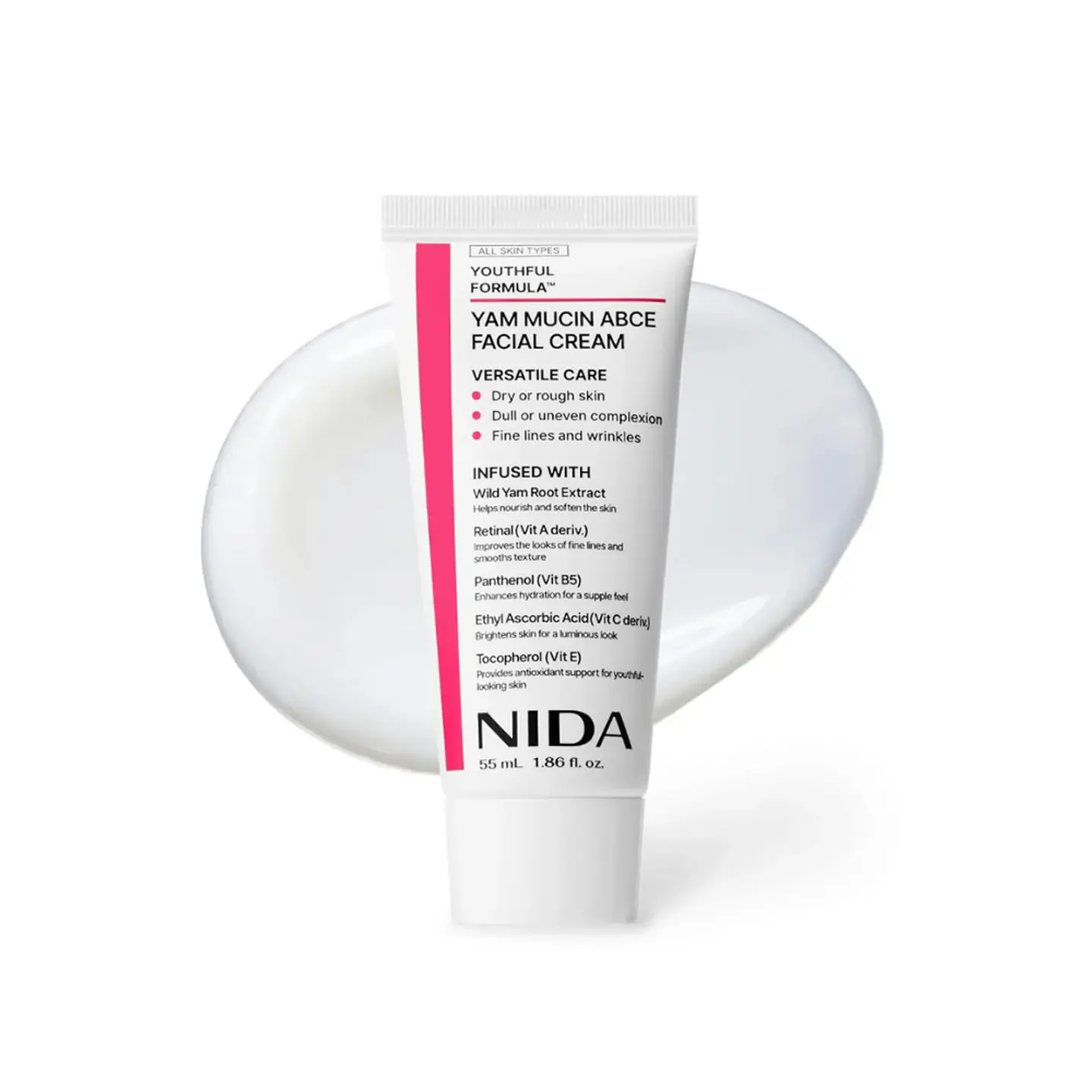 Youthful Formula™ Yam Mucin ABCE Cream (NIDA) - 55ml Crema antiedad y reparadora con vitaminas A, B, C y E y retinal 1