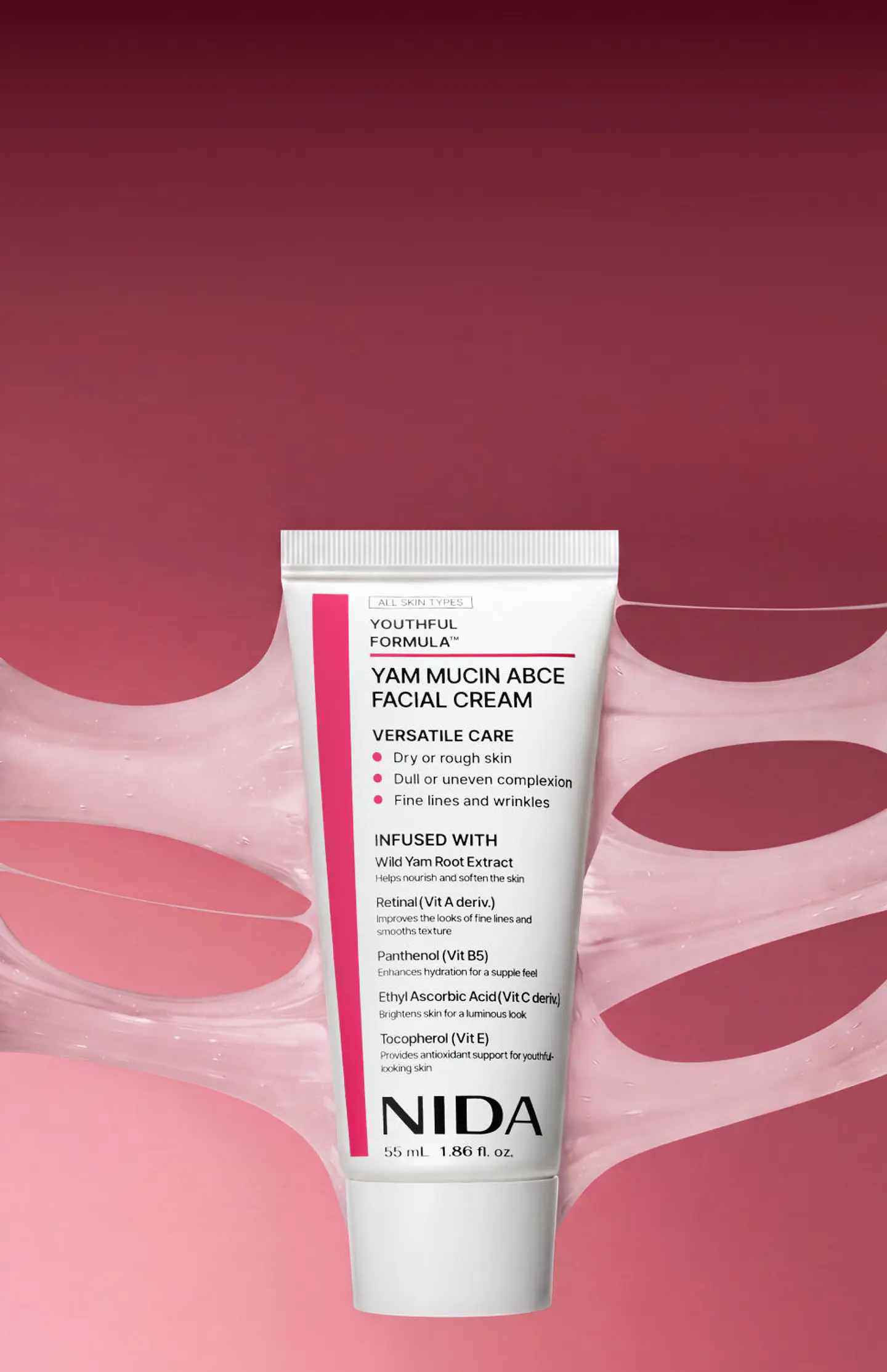 Youthful Formula™ Yam Mucin ABCE Cream (NIDA) - 55ml Crema antiedad y reparadora con vitaminas A, B, C y E y retinal 7