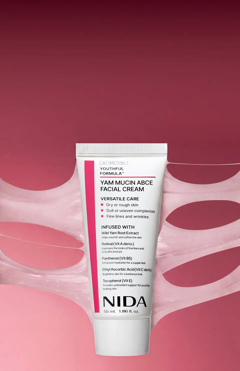 Youthful Formula™ Yam Mucin ABCE Cream (NIDA) - 55ml Crema antiedad y reparadora con vitaminas A, B, C y E y retinal 7