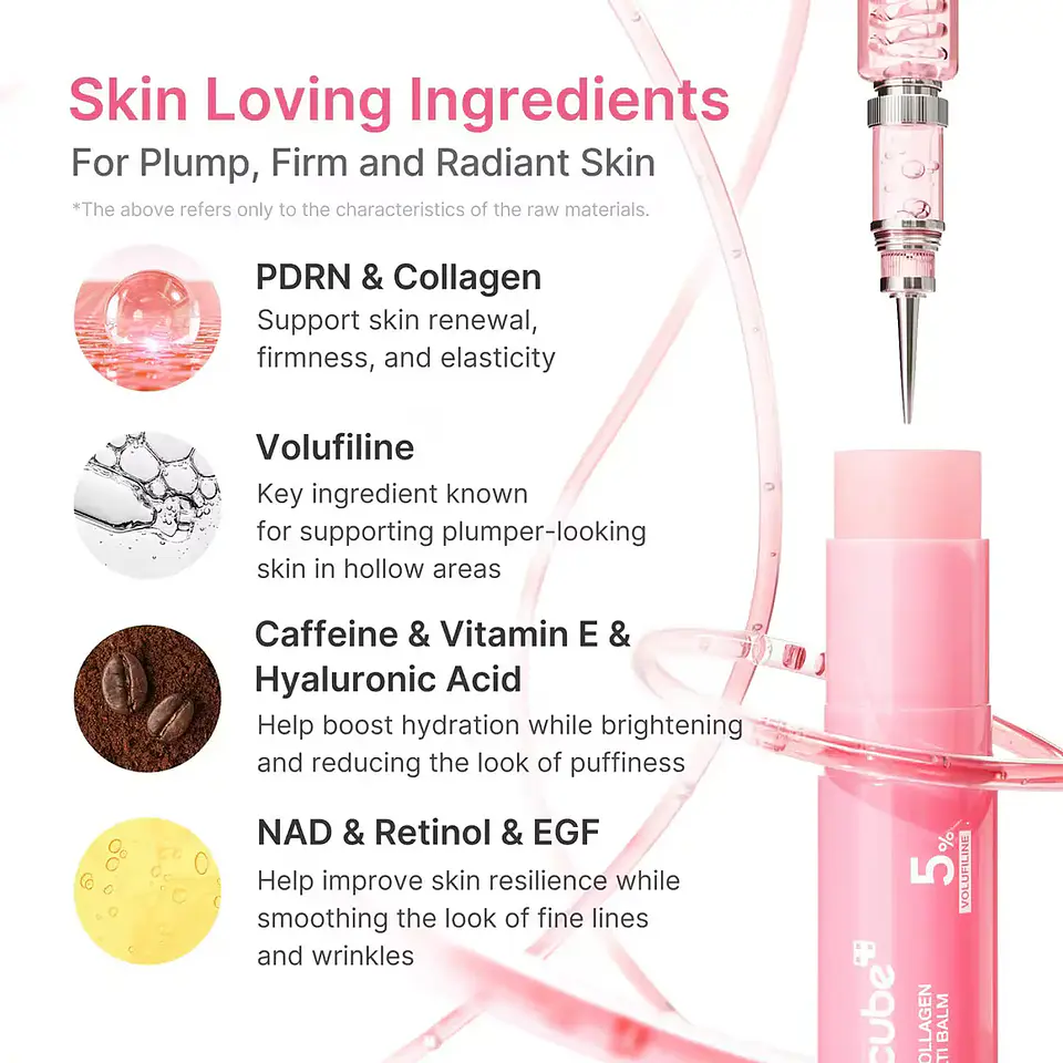 PDRN Pink Collagen Multi Balm (Medicube) -10 g Bálsamo en barra multifuncional antiedad con colágeno, PDRN de salmón y volufiline 6