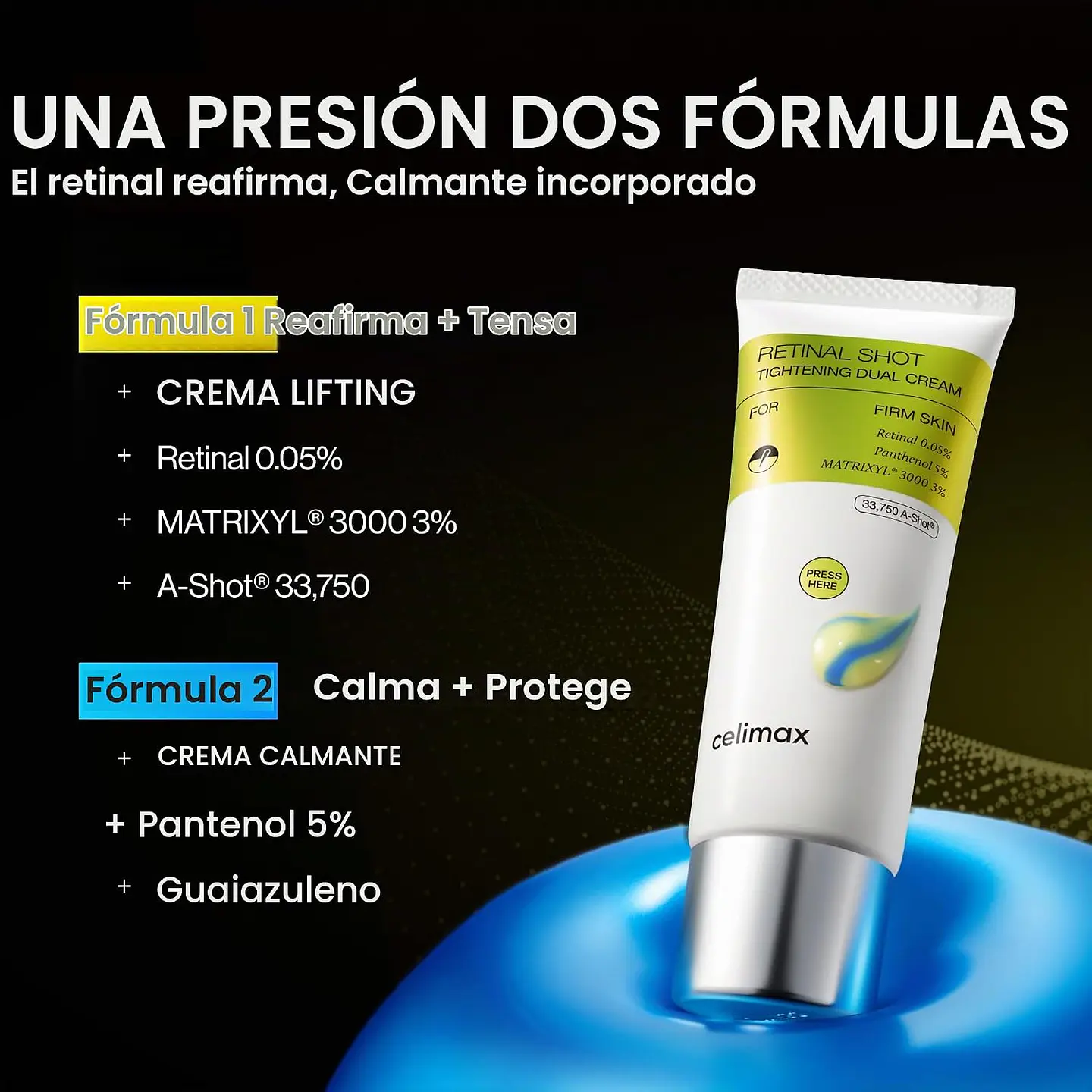 The Vita A Retinal Shot Tightening Dual Cream (Celimax) - 50ml  Crema antiedad con retinal  2