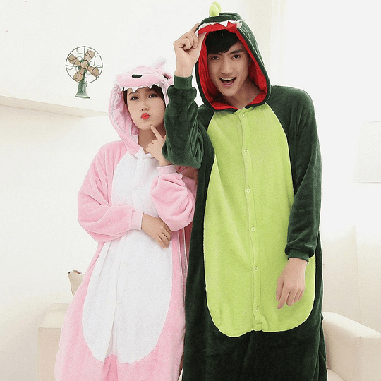 Kigurumi (Pijama Enterito) de Dinosaurio Verde