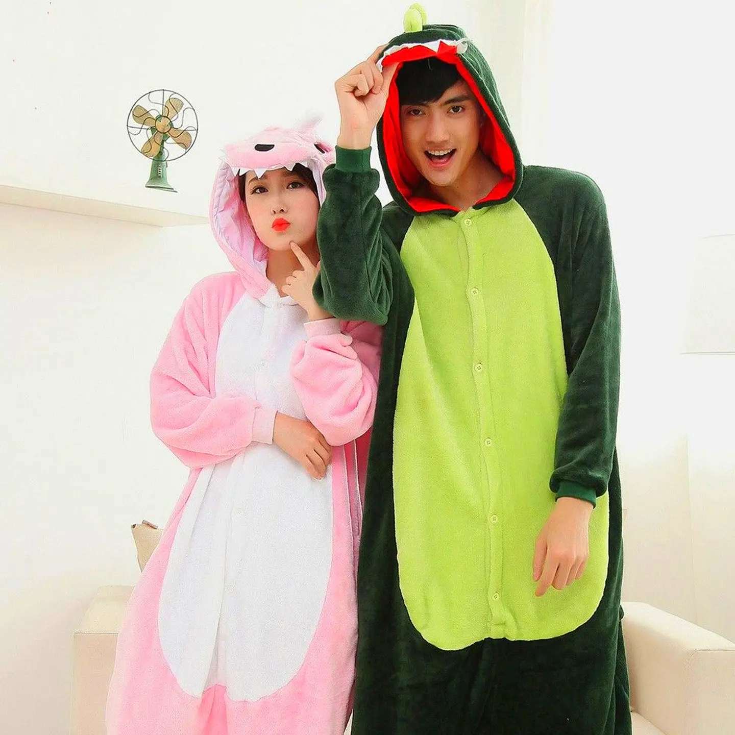 Kigurumi (Pijama Enterito) de Dinosaurio Rosado  4