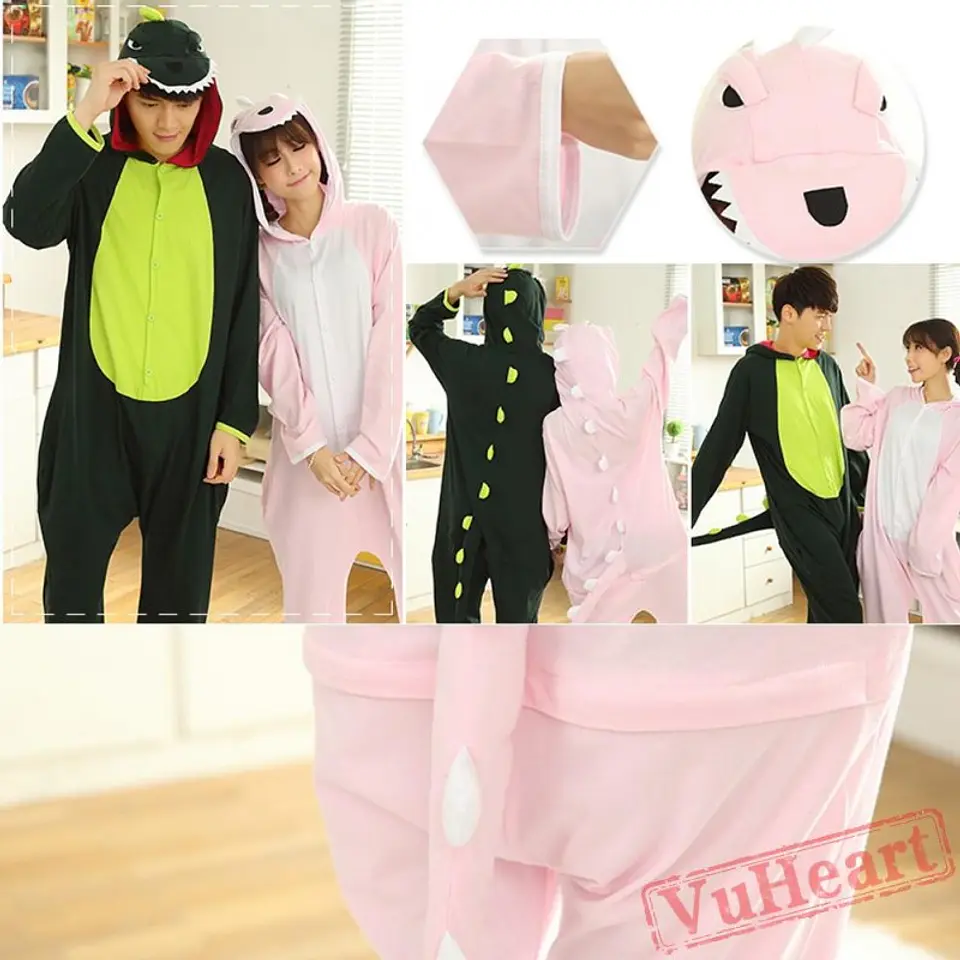 Kigurumi (Pijama Enterito) de Dinosaurio Rosado  6