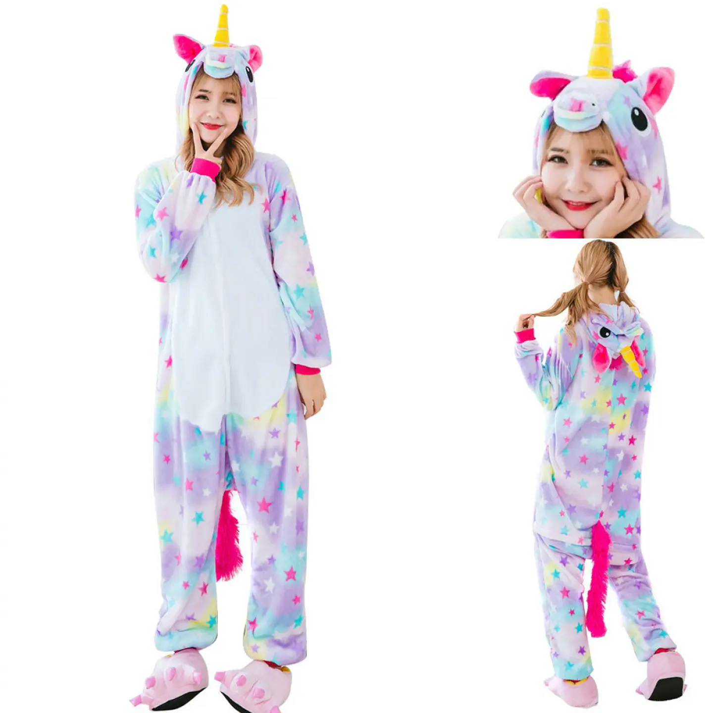 Kigurumi (Pijama enterito) de Unicornio Estrellas  2