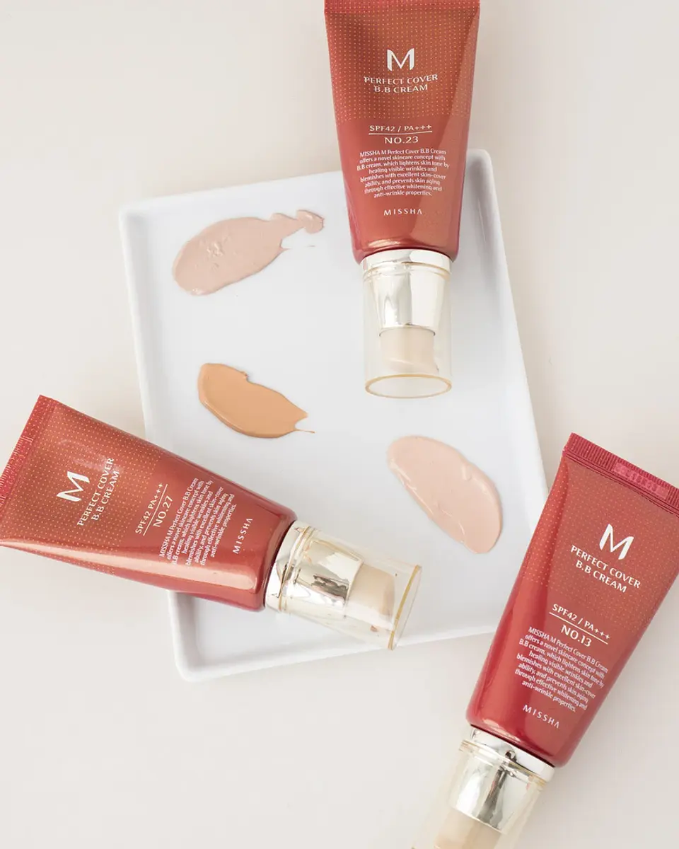 M Perfect Cover BB Cream SPF 42/PA +++  (Missha)  50ml Base cobertura perfecta 5