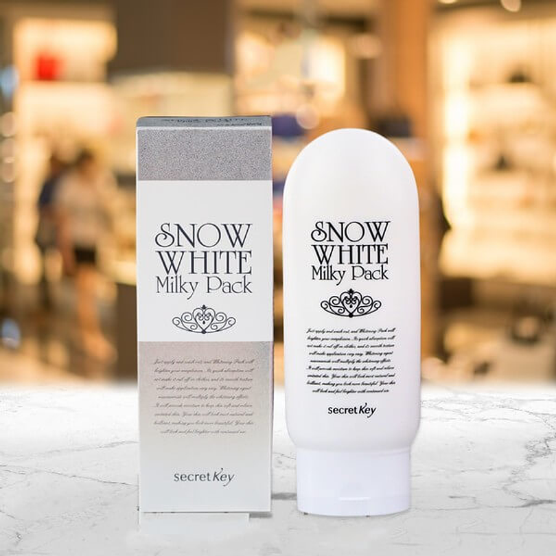 Snow White Milky Pack (Secret Key) - 200 ml Crema aclarante para cuerpo y rostro 4