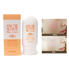 Snow White Milky Lotion (Secret Key) - 120 ml Loción aclarante para cuerpo y rostro pieles sensibles
