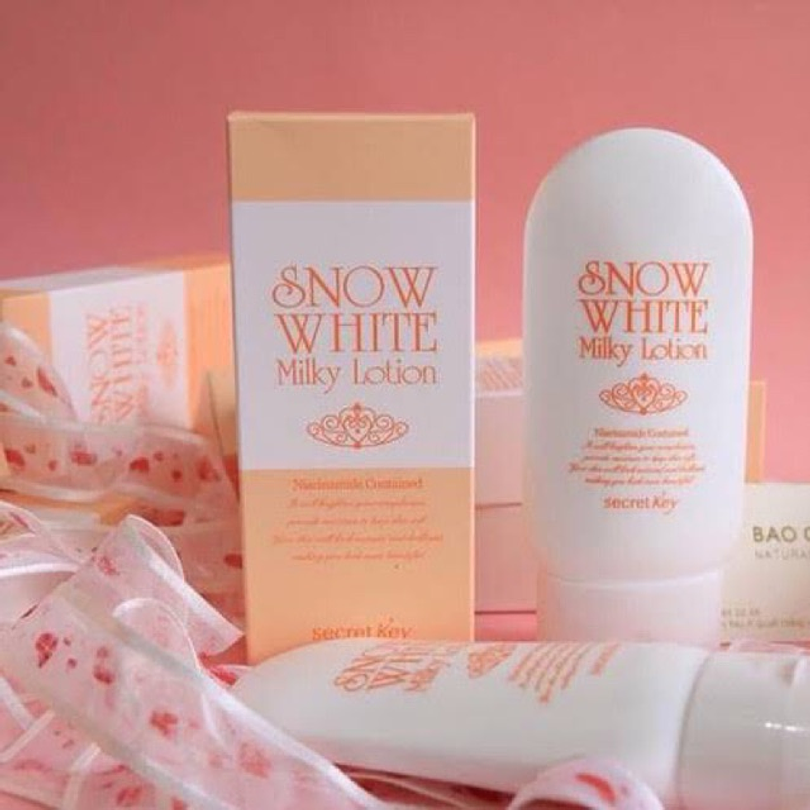Snow White Milky Lotion (Secret Key) - 120 ml Loción aclarante para cuerpo y rostro pieles sensibles 7
