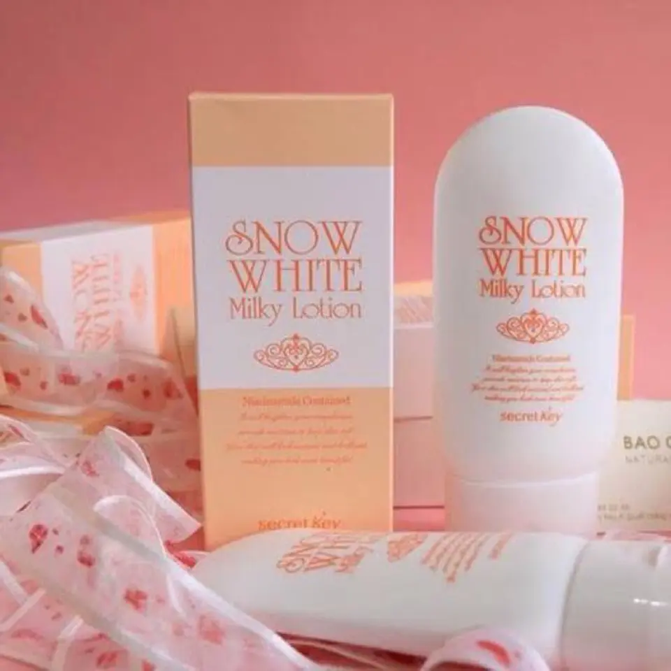 Snow White Milky Lotion (Secret Key) - 120 ml Loción aclarante para cuerpo y rostro pieles sensibles 7