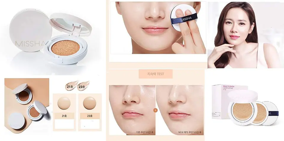 Magic Cushion Cover Lasting SPF50+/PA+++ (Missha) -  15 grs Tonos 21 y 23 2