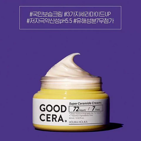Good Cera Super Ceramide Cream  (Holika Holika) -60ml Crema hidratante pieles sensibles