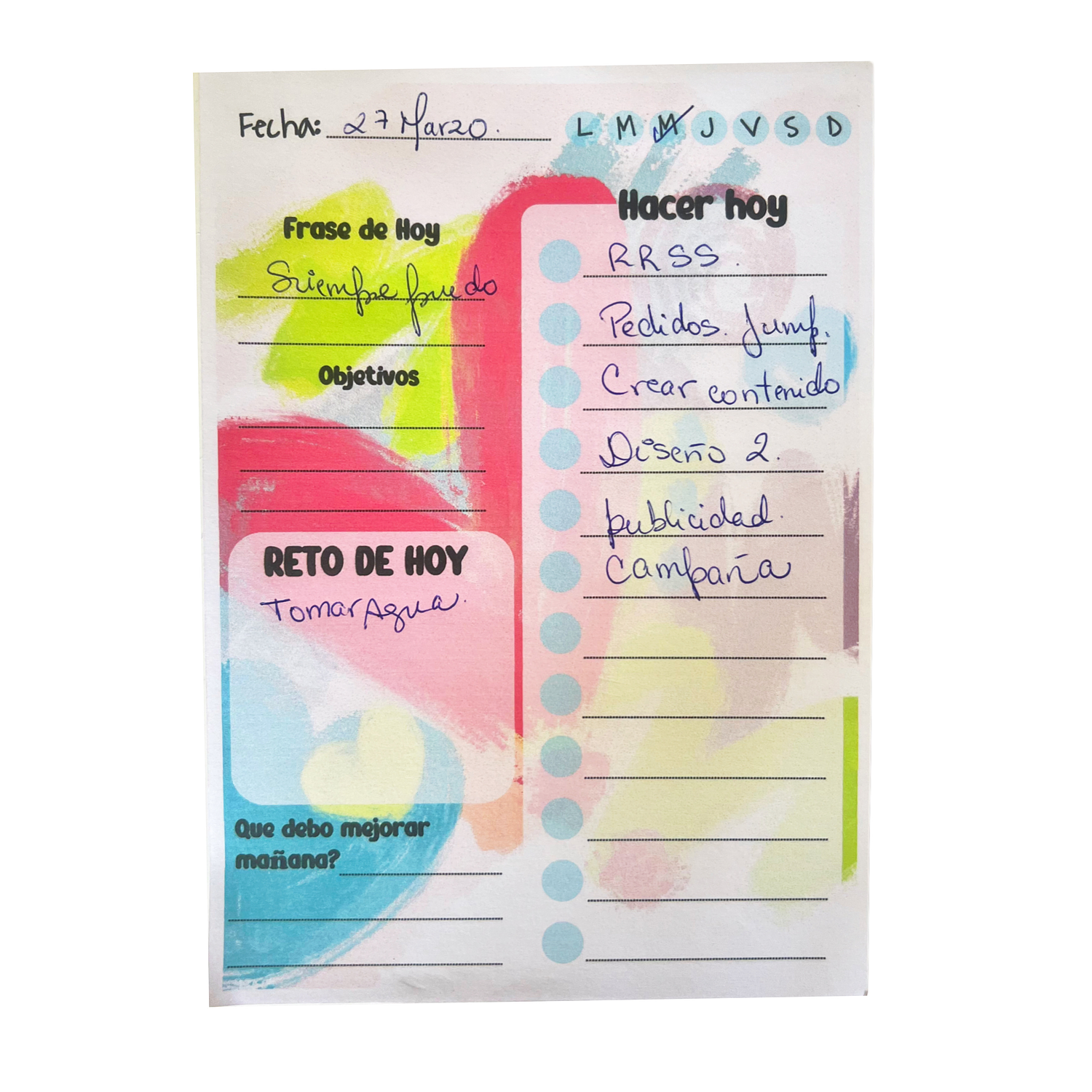 Taco de actividades / Talonario 1