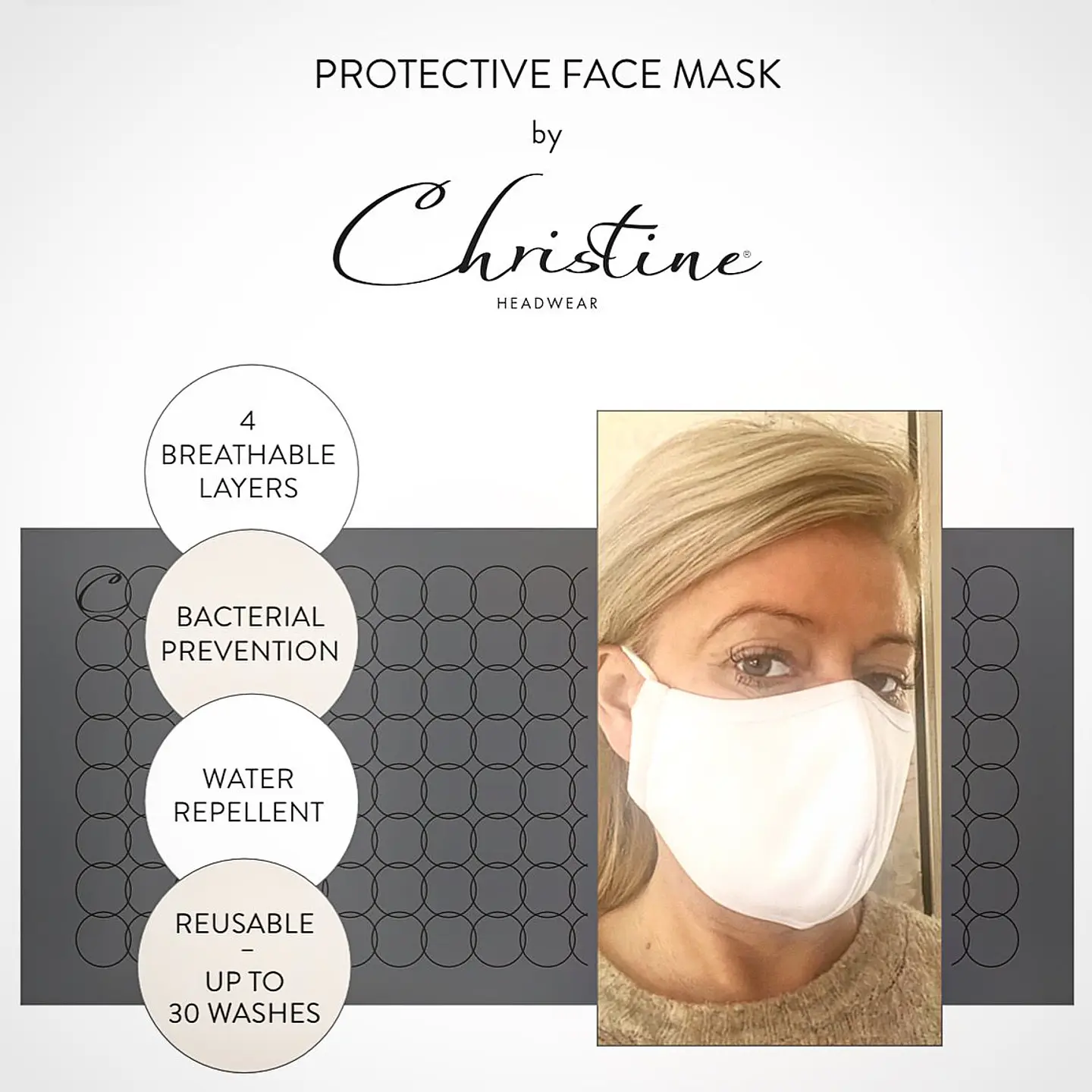 Mascarilla protectora con Agión® Plata y Ion Zeolita de Cobre 1