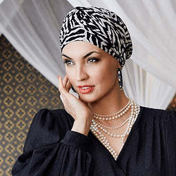 AVALON - Boho Turban set -  Zebra Glam