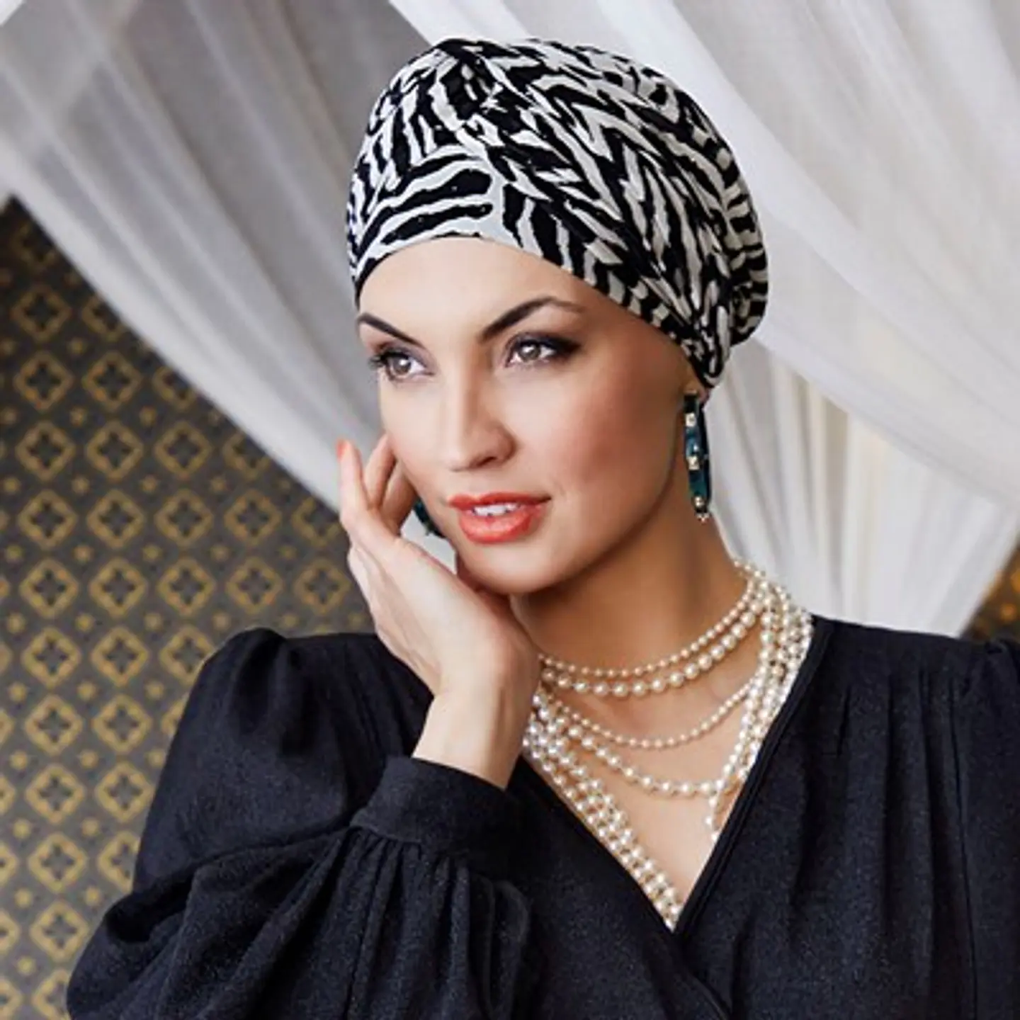 AVALON - Boho Turban set -  Zebra Glam 1
