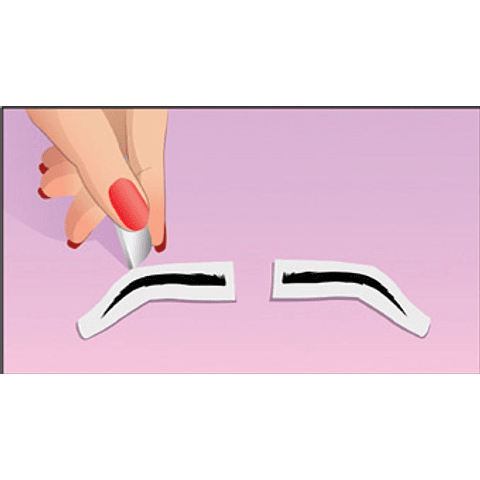 Cejas Tatuadas Adhesivas Modelo Claudia Black