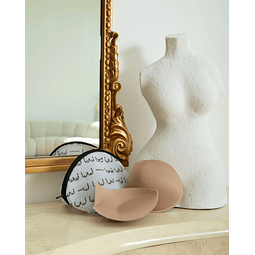 Prótesis Textil Anatómica Doble, color Champagne