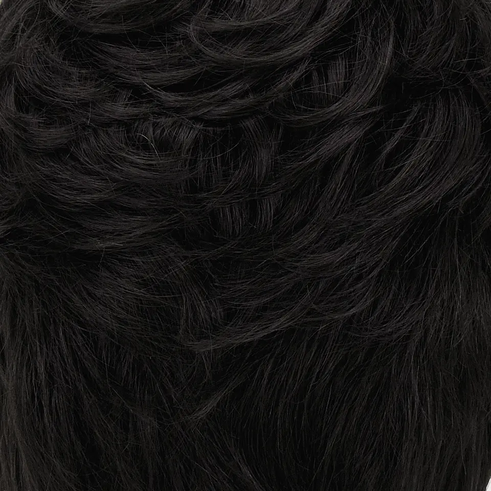 Peluca color negro, versafiber, modelo Heather. 3