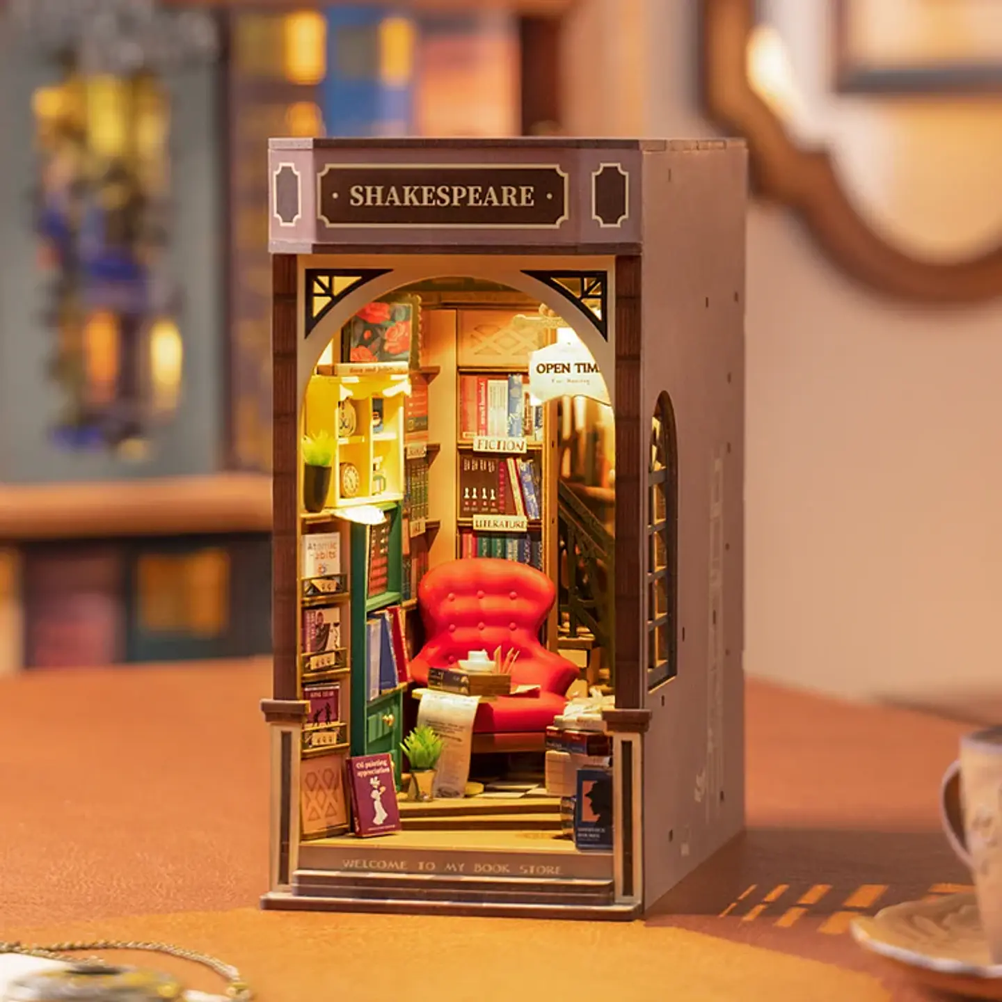 Separador de Libros Bookstore | Book Nook DIY con Luces LED 2