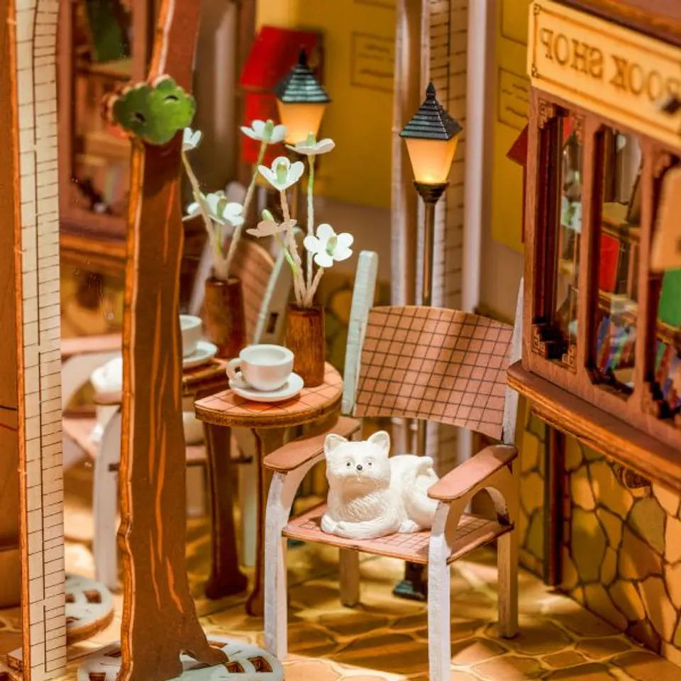 Separador de Libros Sunshine Town | Book Nook DIY con Luces LED 3