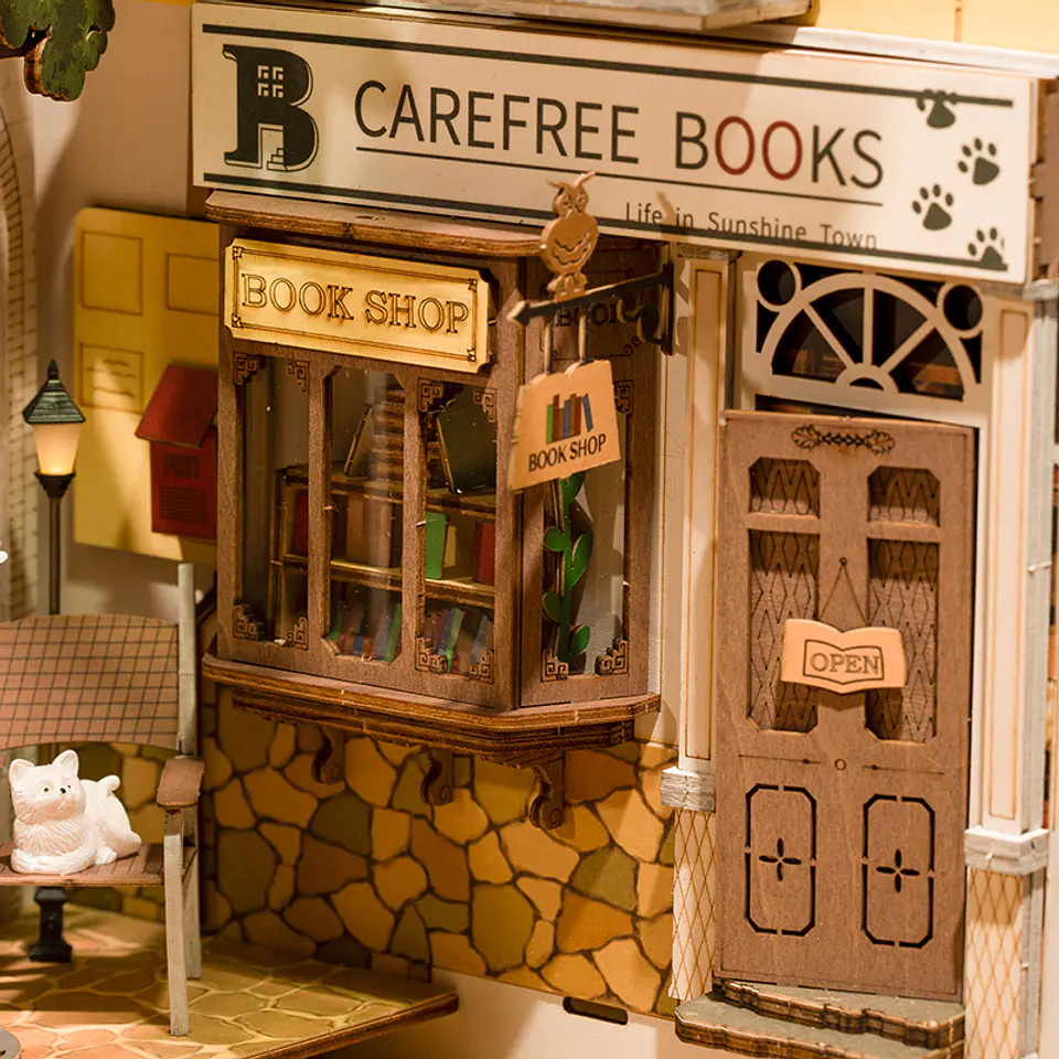 Separador de Libros Sunshine Town | Book Nook DIY con Luces LED 6