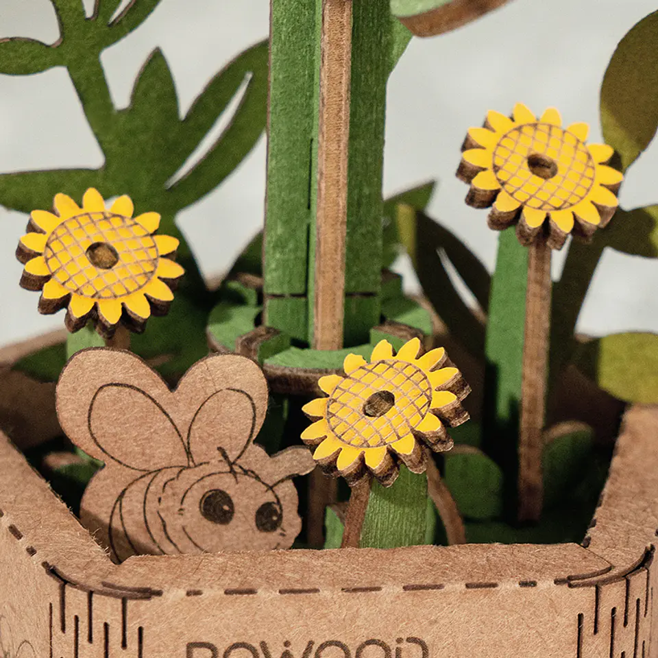 Flor Madera Sunflower 3