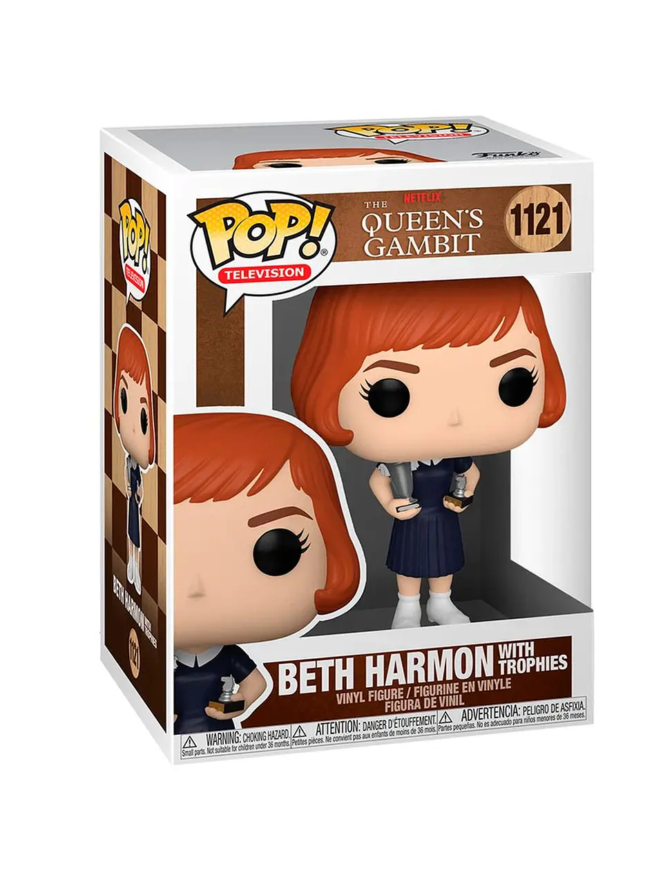 Funko Pop Beth Harmon con Trofeos | Gambito de Dama 1