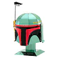 Casco Boba Fett Star Wars Maqueta Metálica Armable | Metal Earth - Miniatura 1