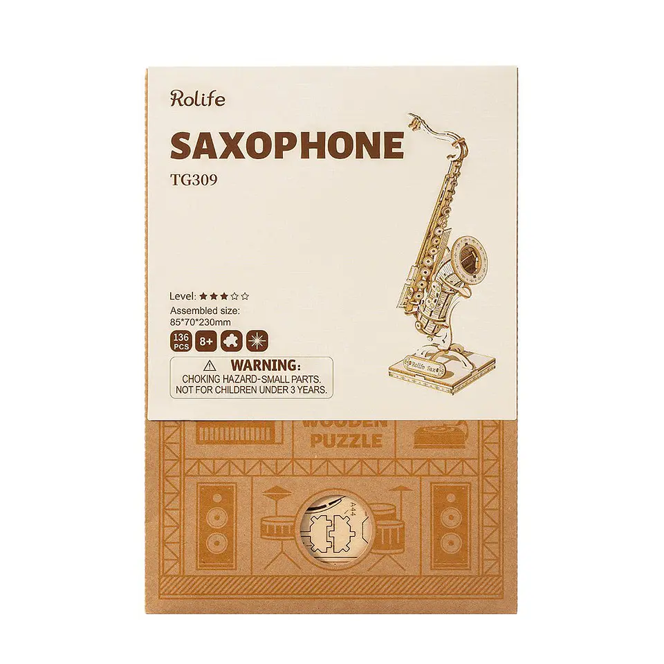 Saxofón Puzzle 3D de Madera | Rolife 5