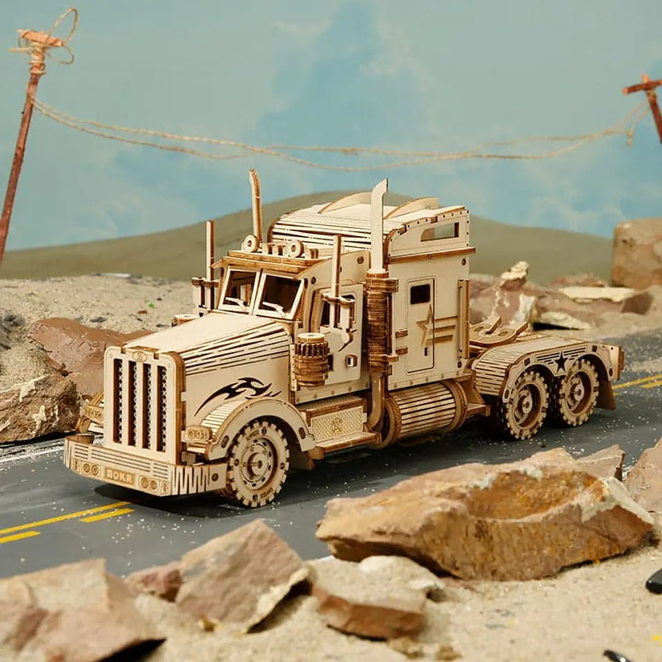 Camión Heavy Truck Puzzle 3D de Madera | ROKR 2