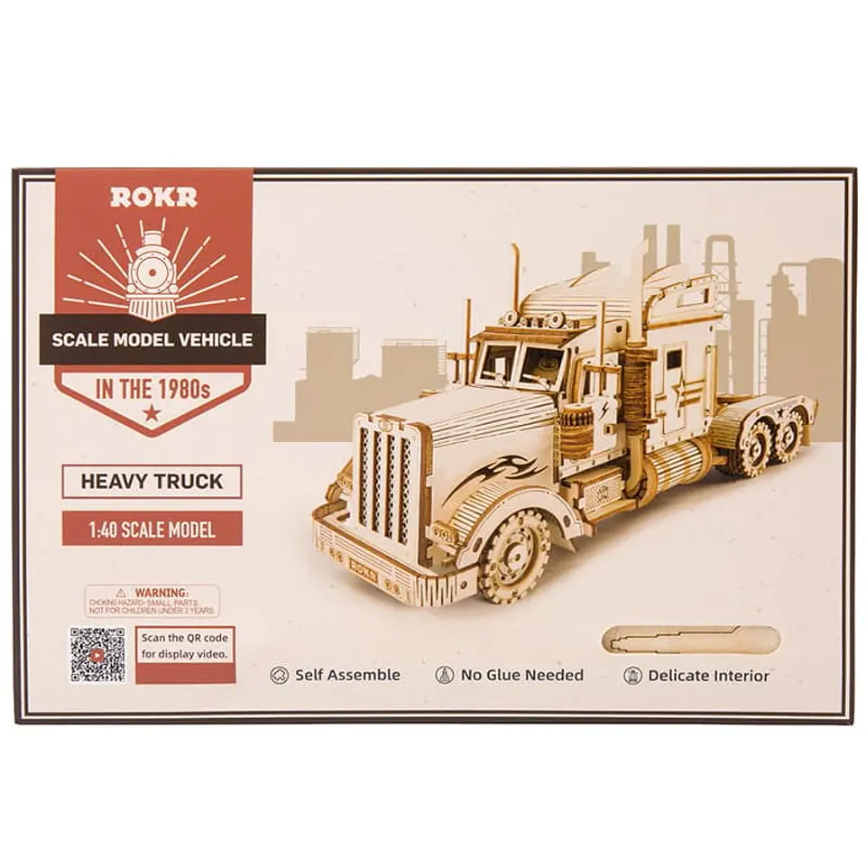 Camión Heavy Truck Puzzle 3D de Madera | ROKR 6