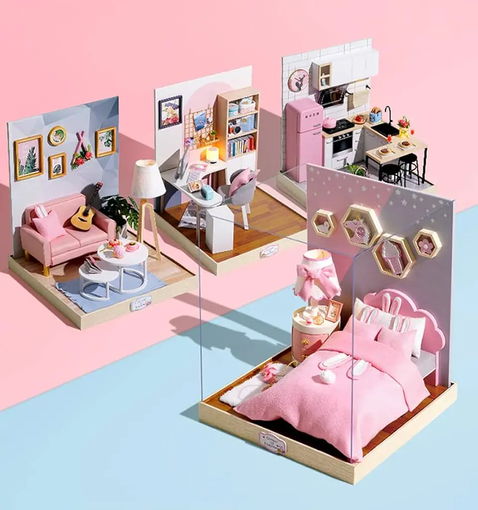 Miniaturas con luz y exhibidor - Cuteroom - EXCLUSIVOS 1