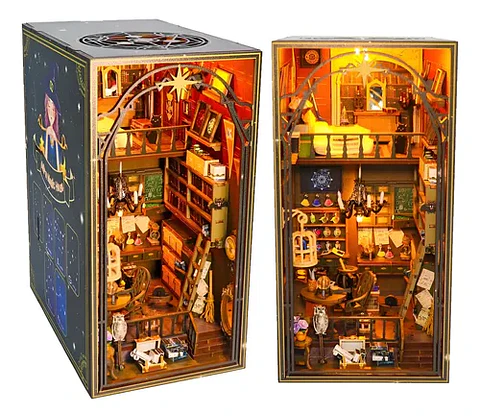 Separador de Libros 3D Magic House | Book Nook DIY con Luces LED