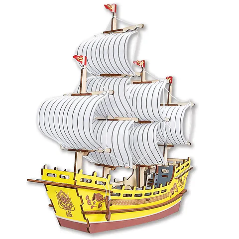 Barco Mercante Puzzle 3D de Madera