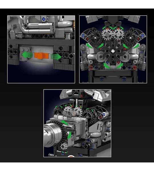 RR Luxury Car V12 Engine - Modelo de motor - Bloques de construcción