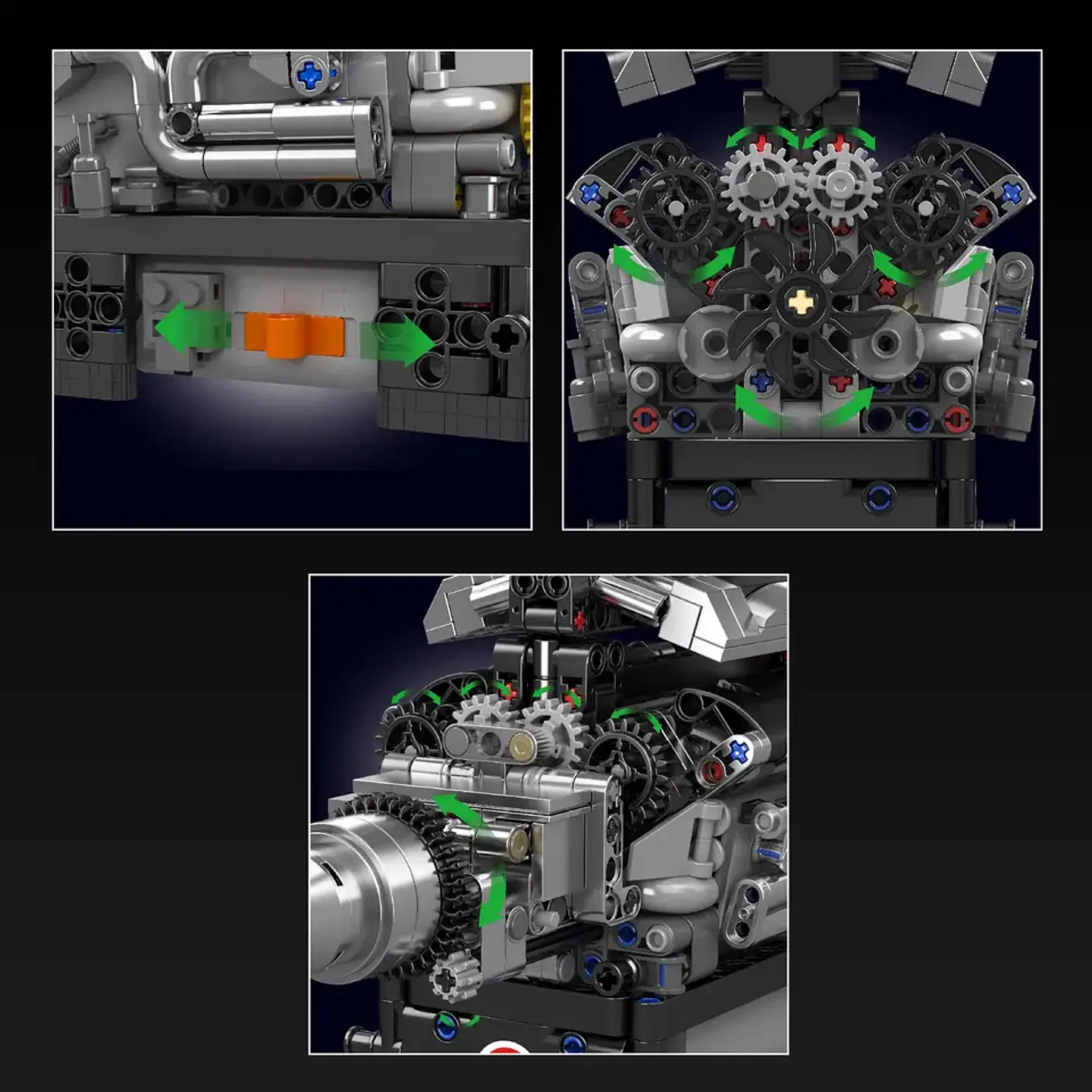 RR Luxury Car V12 Engine - Modelo de motor - Bloques de construcción 3