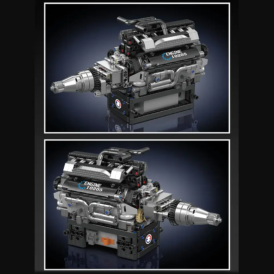 RR Luxury Car V12 Engine - Modelo de motor - Bloques de construcción 4