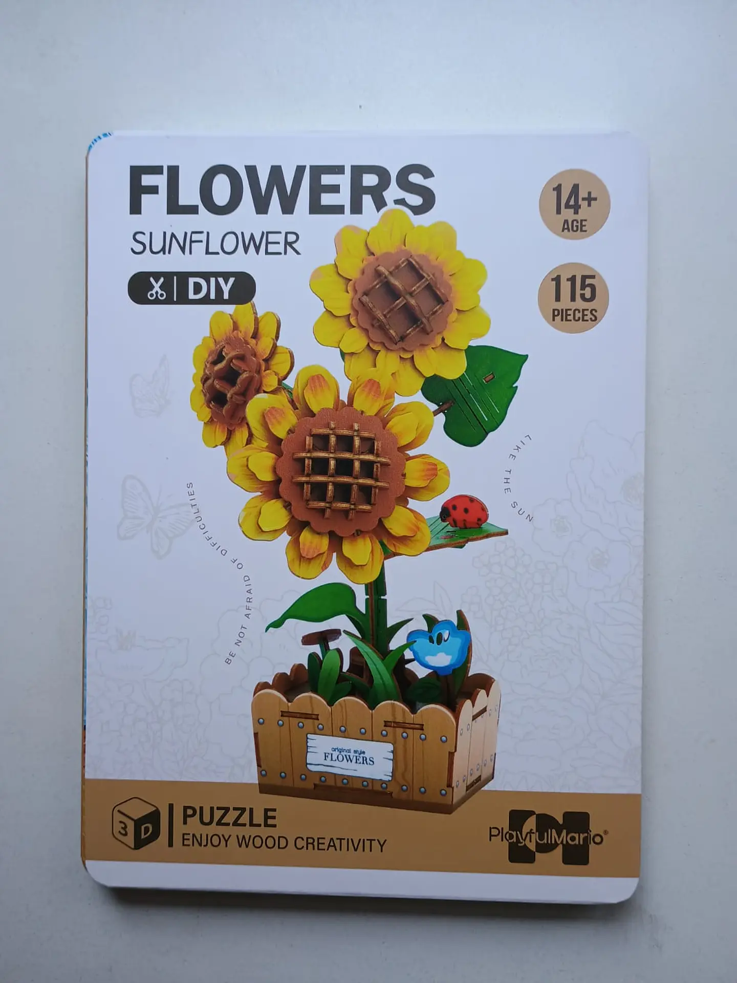 Flor Sunflower de Madera Armable | PlayfulMario 1