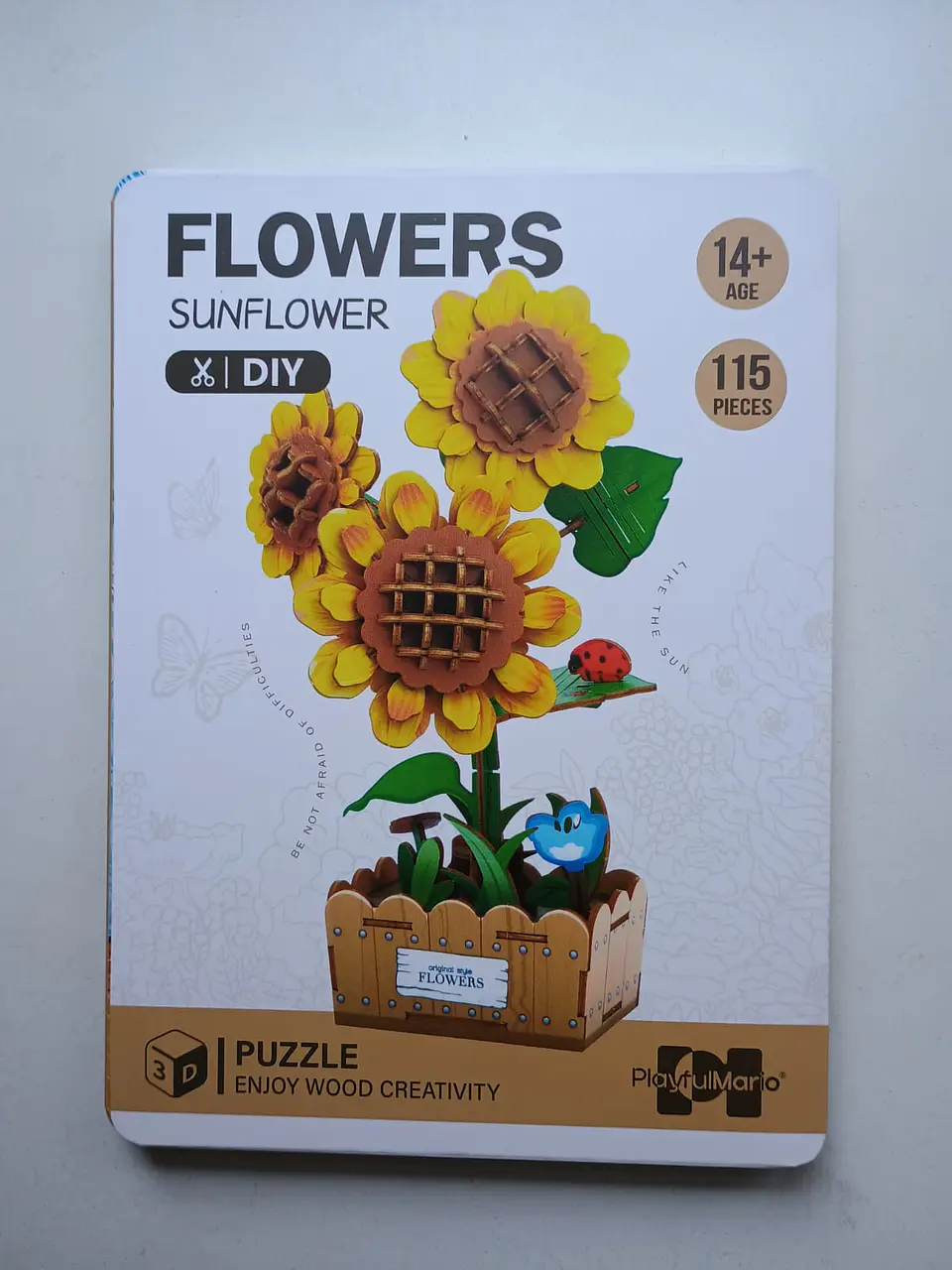 Flor Sunflower de Madera Armable | PlayfulMario 1