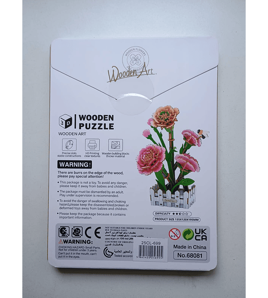 Flor de madera - Carnation