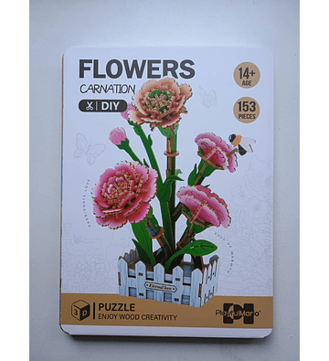Flor de madera - Carnation