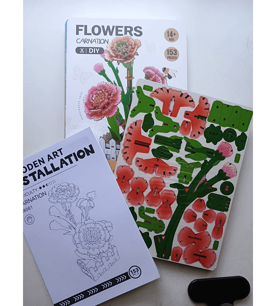 Flor de madera - Carnation