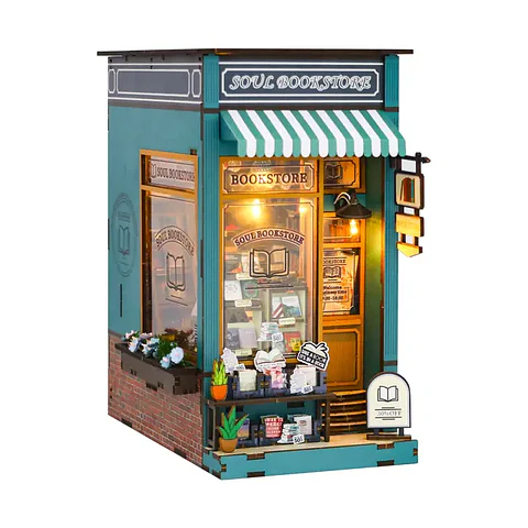 Separador de Libros Soul Bookstore | Book Nook DIY con Luces LED