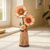Flor Madera Light Orange Gerbera